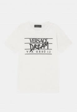Versace LOGO UNISEX T Shirt Imprimé Bianco/nero