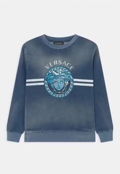 Versace LOGO MEDUSA Sweatshirt Blu Medio/azzurro/bianco Enfant
