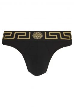 Versace PERIZOMA INTIMO UOMO Slip Nero Greca Oro Homme