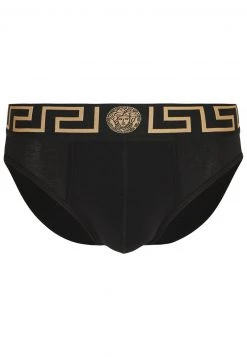 Versace SLIP BASSO INTIMO UOMO Slip Nero Greca Oro Homme -Versace Soldes 2022 072fc682744944a395ae6631bb1dde7f