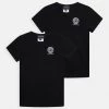 Versace UNDERWEAR TOP ESSENTIAL UNISEX 2Pack T Shirt Imprimé Nero