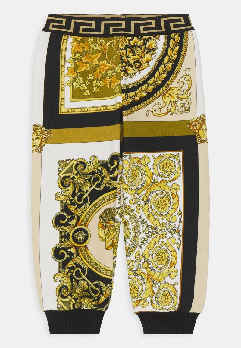 Versace BAROQUE MOSAIC KIDS UNISEX Pantalon Classique White/gold 1 Versace BAROQUE MOSAIC KIDS UNISEX Pantalon Classique White/gold