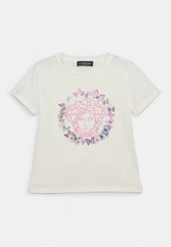 Versace ST. MEDUSA BUTTERFLY T Shirt Imprimé Bianco/multicolor Enfant