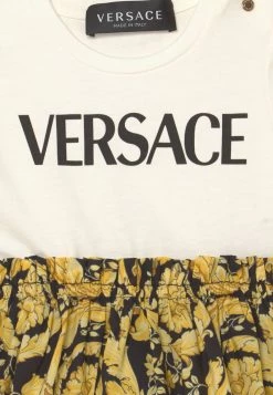 Versace Enfant DRESS POP BAROCCO KIDS LOGO Robe En Jersey Bianco/nero/oro -Versace Soldes 2022 0ac24c150102468d962b471a57c4c3e0