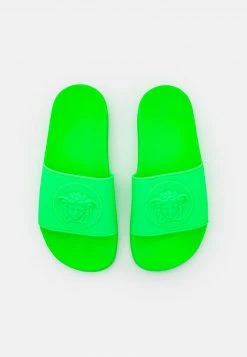 Versace SLIDES UNISEX Mules Fluo Green -Versace Soldes 2022 0d4bab6e45d14ec7abc3d9ce37e32688