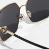Versace Lunettes De Soleil Matte Gold Coloured Femme