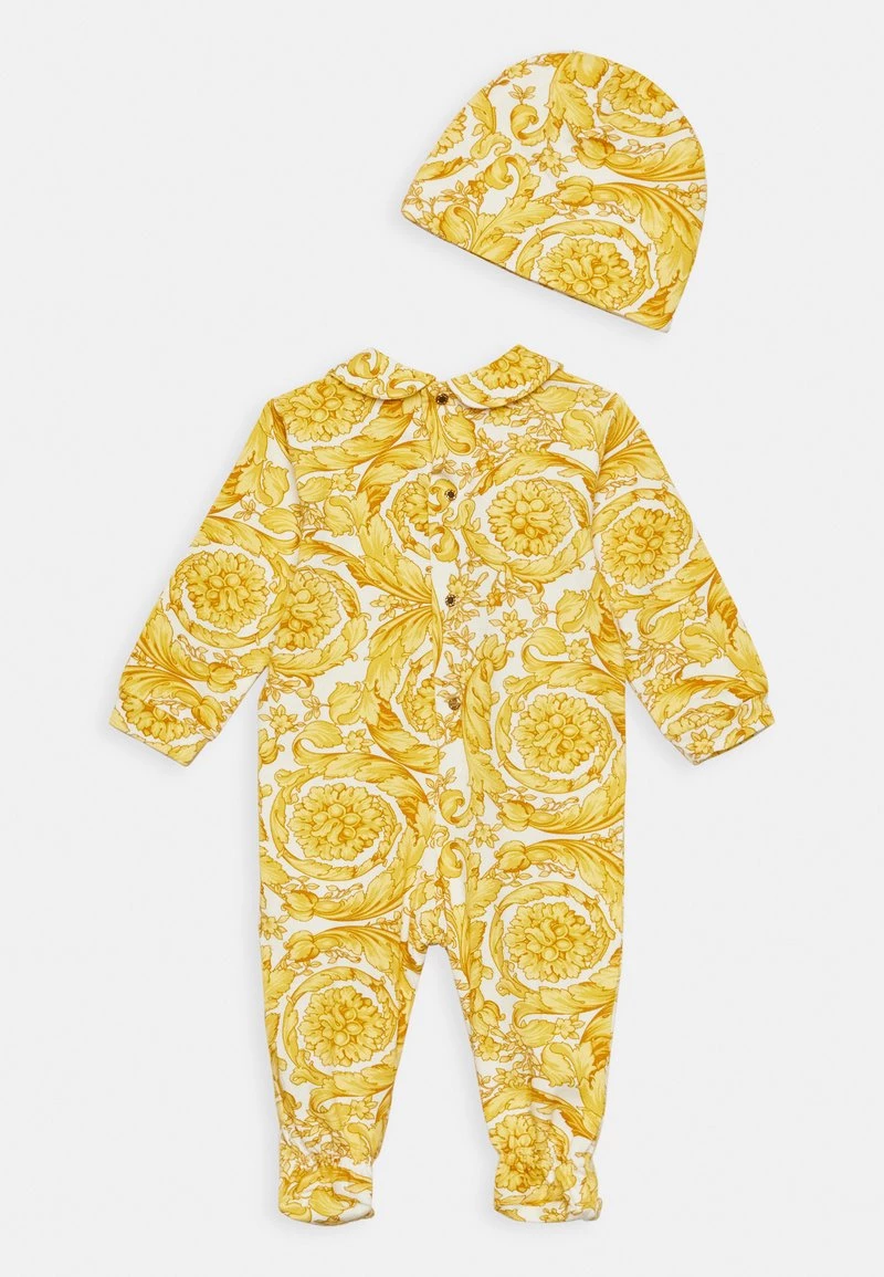 Versace GIFT SET JERSEY BAROCCO KIDS UNISEX Pyjama Bianco+oro 2 Versace GIFT SET JERSEY BAROCCO KIDS UNISEX Pyjama Bianco+oro – Image 2