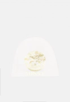 Versace HAT MEDUSA WITH GRECA SIGNATURE Bonnet White/gold Enfant
