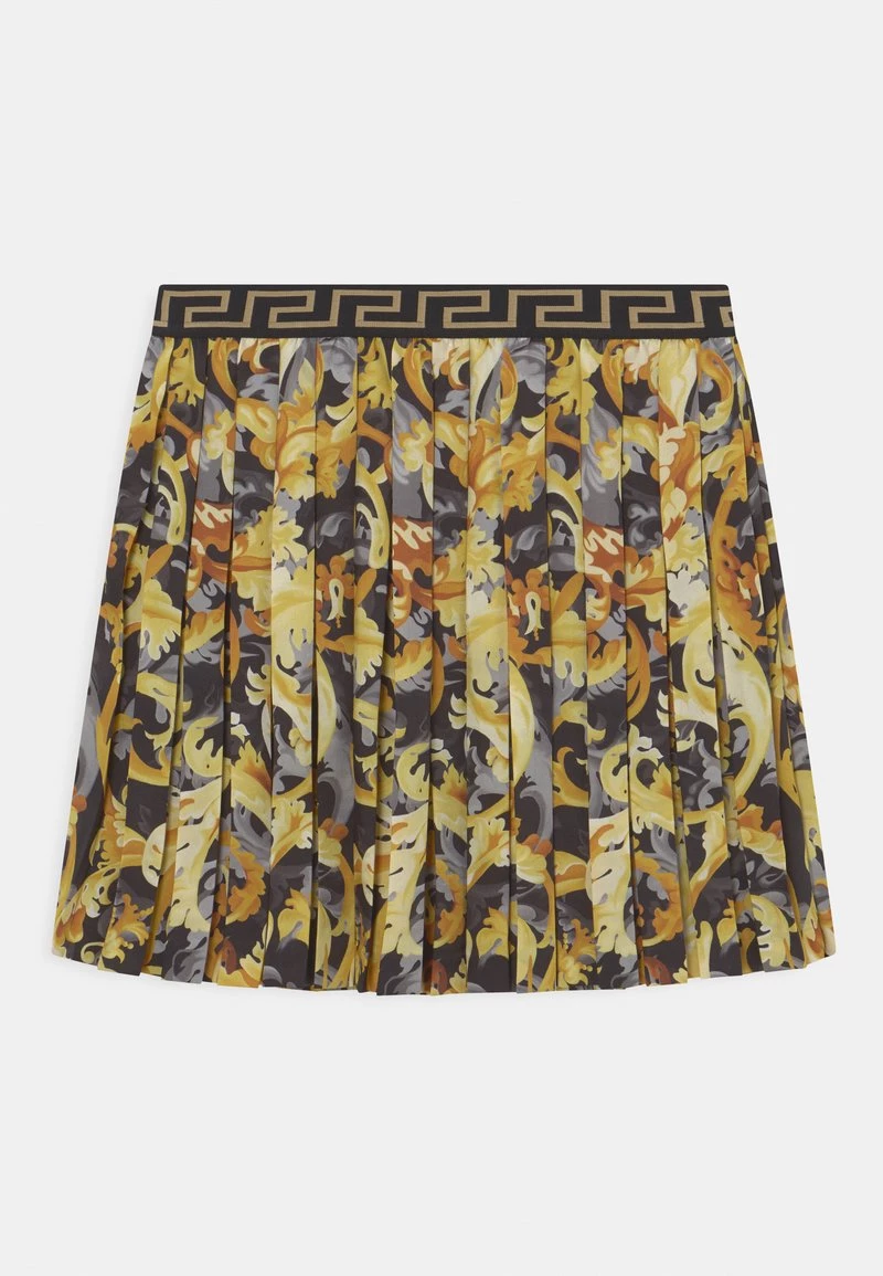 Versace Enfant SKIRT BAROCCO FLAGE Jupe Plissée Nero/oro 1 Versace Enfant SKIRT BAROCCO FLAGE Jupe Plissée Nero/oro