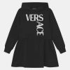 Versace DRESS LOGO Robe De Jour Nero/bianco Enfant