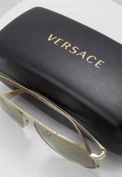 Versace Lunettes De Soleil Gold Coloured/brown Unisex -Versace Soldes 2022 173adf9b2ca146bdb417e1250e50ddae