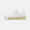 Versace UNISEX Baskets Basses White/black/gold