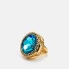 Versace Bague Gold Coloured/blue Femme