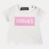 Versace Enfant LOGO T Shirt Imprimé Bianco/candy