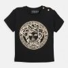 Versace SHORT SLEEVES MEDUSA UNISEX T Shirt Imprimé Black/gold
