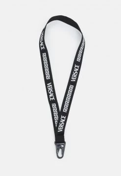 Versace LACCIO DA COLLO NASTRO ST GRECA E LOGO UNISEX Porte Clefs Nero/bianco