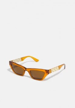 Versace Femme Lunettes De Soleil Transparent Orange
