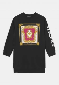 Versace Enfant DRESS MEDUSA RENAISSANCE LOGO Robe De Jour Nero/fucsia/oro/bianco