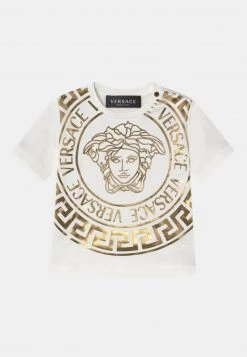 Versace MEDUSA UNISEX T Shirt Imprimé Bianco/oro