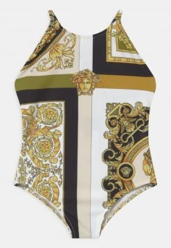 Versace Enfant BEACHWEAR BAROCCO MOSAIC Maillot De Bain White/gold/kaki