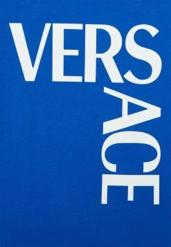 Versace LOGO UNISEX T Shirt Imprimé Blau -Versace Soldes 2022 3341a32b03cf4f93850340d3d3f4ba1b
