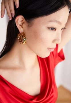 Versace Femme Boucles D'oreilles Gold Coloured -Versace Soldes 2022 3a3f13a8faaf4978984b297c85a58880