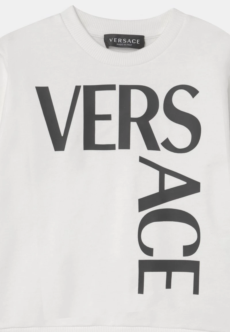 Versace LOGO UNISEX Sweatshirt Bianco/nero 3 Versace LOGO UNISEX Sweatshirt Bianco/nero – Image 3