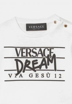Versace LOGO T Shirt Imprimé Bianco/nero Enfant -Versace Soldes 2022 416aaf40406e4e66924942e56cfaf233