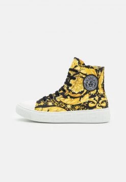 Versace UNISEX Baskets Montantes Black/gold/white