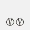 Versace EARRINGS Boucles D'oreilles Gunmetal Femme