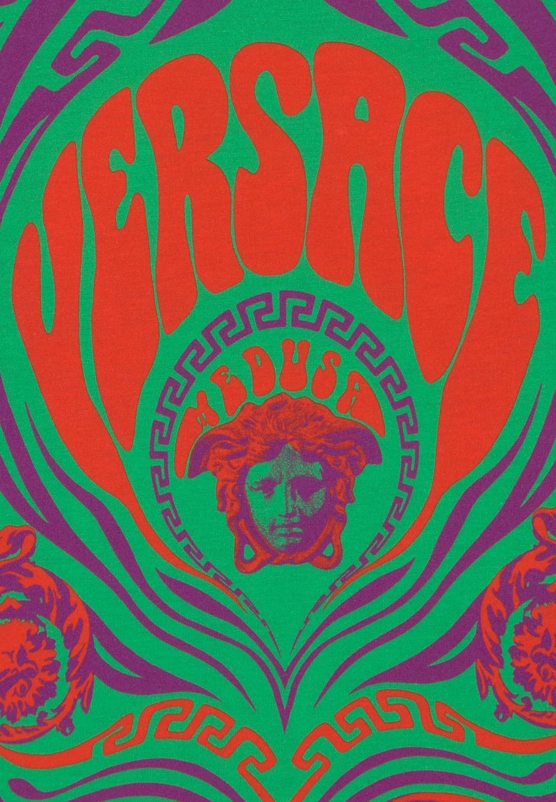 Versace MEDUSA MUSIC KIDS UNISEX T Shirt Imprimé Arancione/multicolor 3 Versace MEDUSA MUSIC KIDS UNISEX T Shirt Imprimé Arancione/multicolor – Image 3