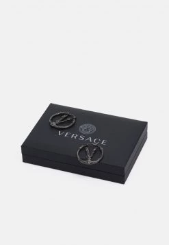 Versace EARRINGS Boucles D'oreilles Gunmetal Femme -Versace Soldes 2022 4aebe75e45d14f66962b0b5d96398d4d