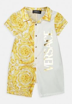 Versace BAROCCO KIDS LOGO UNISEX Combinaison Bianco/oro