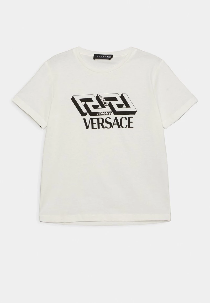 Versace LOGO UNISEX T Shirt Imprimé Bianco 1 Versace LOGO UNISEX T Shirt Imprimé Bianco