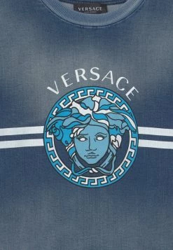 Versace LOGO MEDUSA Sweatshirt Blu Medio/azzurro/bianco Enfant -Versace Soldes 2022 500406d42d8f49cfa2238cb13fbcbc7e