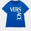 Versace LOGO UNISEX T Shirt Imprimé Blau