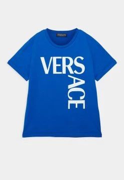 Versace LOGO UNISEX T Shirt Imprimé Blau