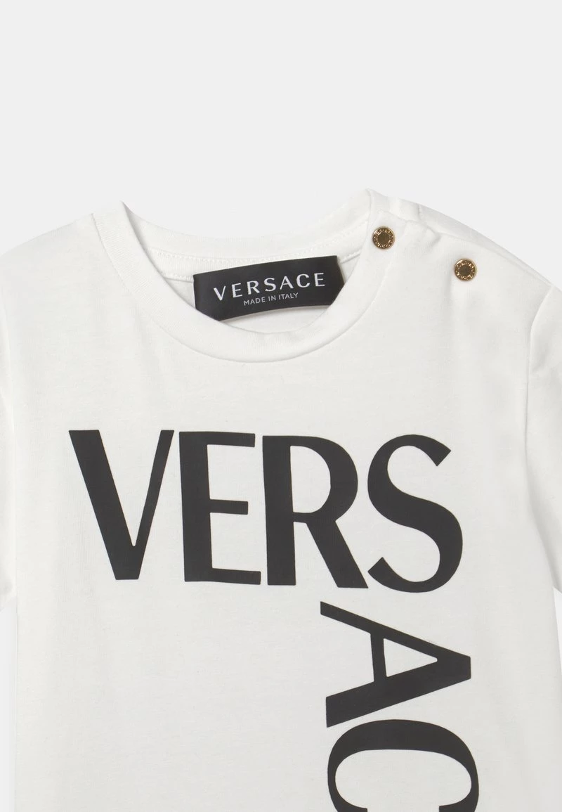 Versace LOGO UNISEX T Shirt Imprimé Bianco/nero 3 Versace LOGO UNISEX T Shirt Imprimé Bianco/nero – Image 3
