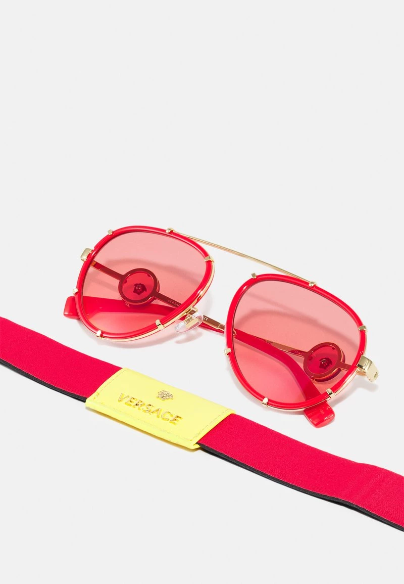 Versace UNISEX Lunettes De Soleil Red 4 Versace UNISEX Lunettes De Soleil Red – Image 4