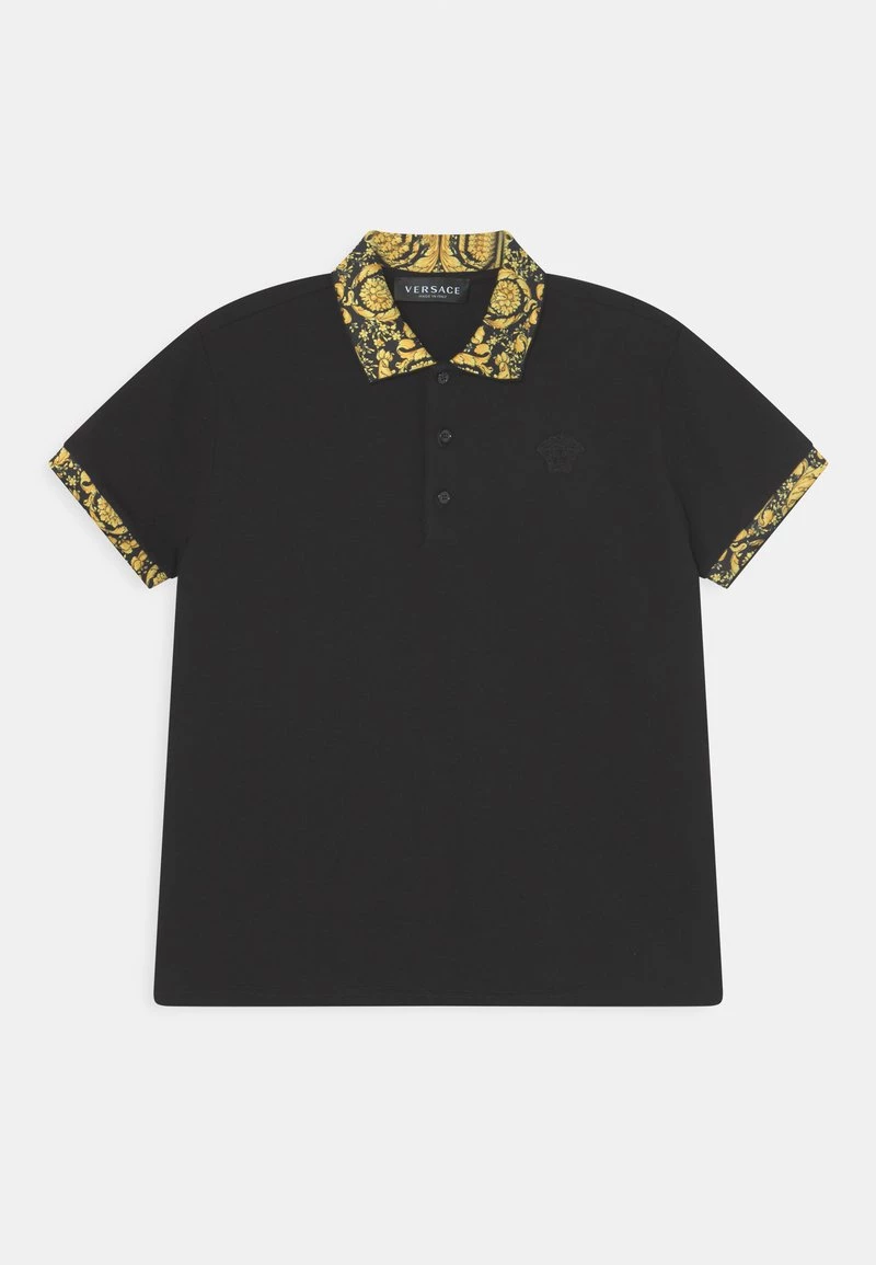 Versace Enfant BAROCCO KIDS MEDUSA Polo Nero/oro 1 Versace Enfant BAROCCO KIDS MEDUSA Polo Nero/oro