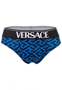 Versace Homme Slip Blau Schwarz