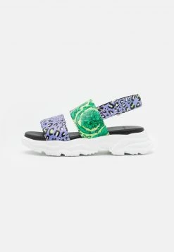 Versace Enfant Sandales Jacaranda/mint/gold