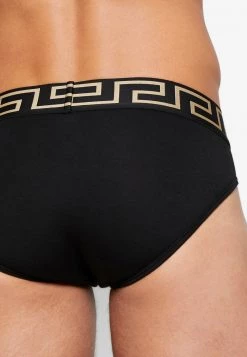 Versace SLIP BASSO INTIMO UOMO Slip Nero Greca Oro Homme -Versace Soldes 2022 6d9739f568ec4663893beffb59590f26