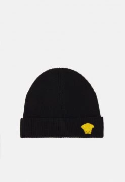 Versace SERIE MEDUSA EMBROIDERY BEANIE UNISEX Bonnet Nero
