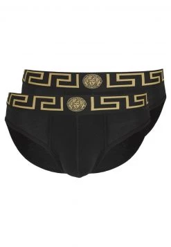 Versace Homme BASSO INTIMO UOMO 2 PACK Slip Nero/greca Oro -Versace Soldes 2022 74ca4518ab7248ac82fb1e8f0e7dd163