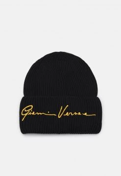 Versace CAPPELLO MAGLIA Bonnet Nero/oro Femme
