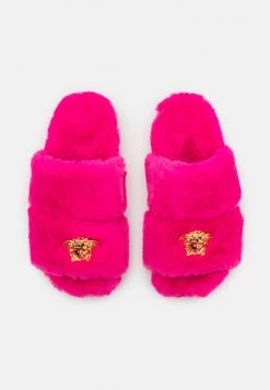 Versace Enfant Mules Fuxia/gold -Versace Soldes 2022 7c76ddb1e90b4c25b409c85eb6cc6c08