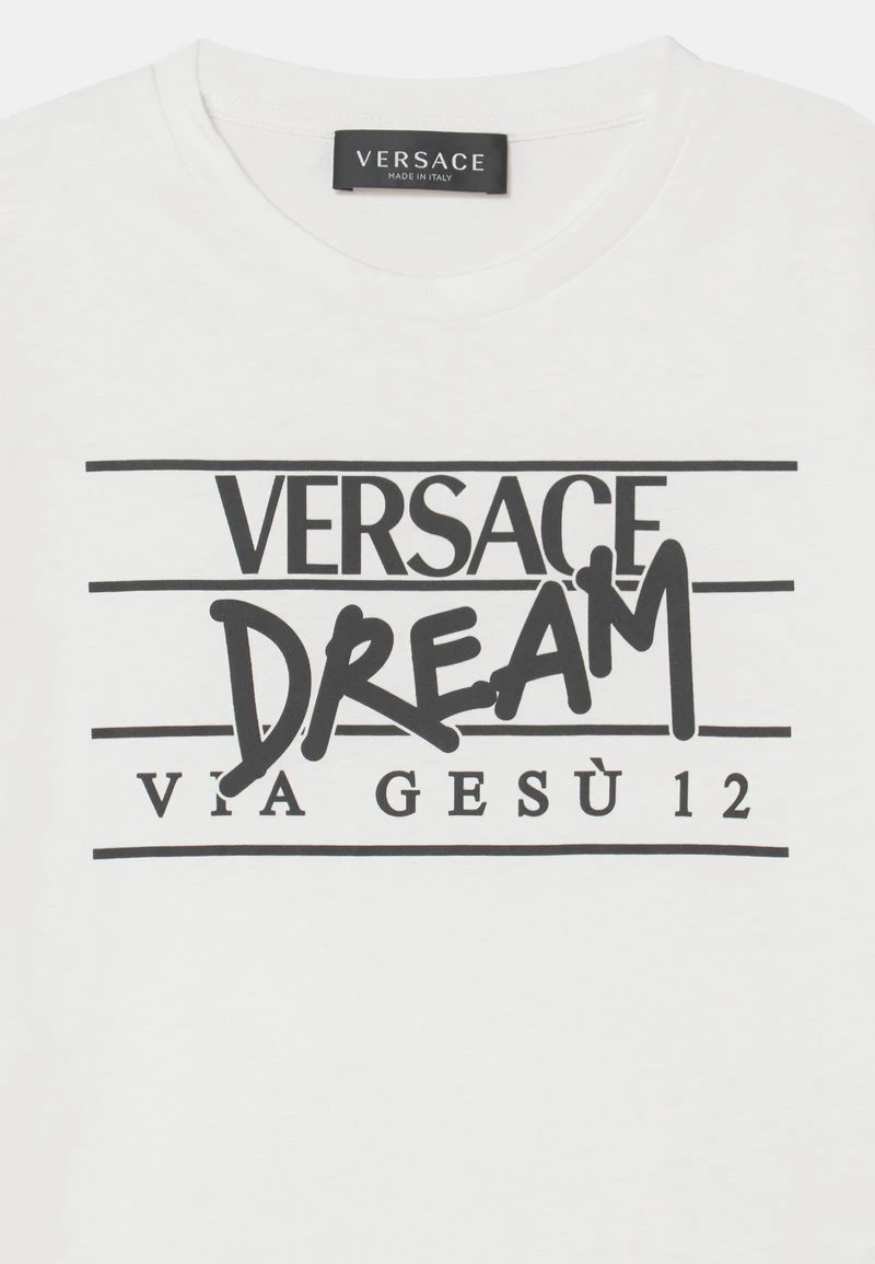 Versace LOGO UNISEX T Shirt Imprimé Bianco/nero 3 Versace LOGO UNISEX T Shirt Imprimé Bianco/nero – Image 3