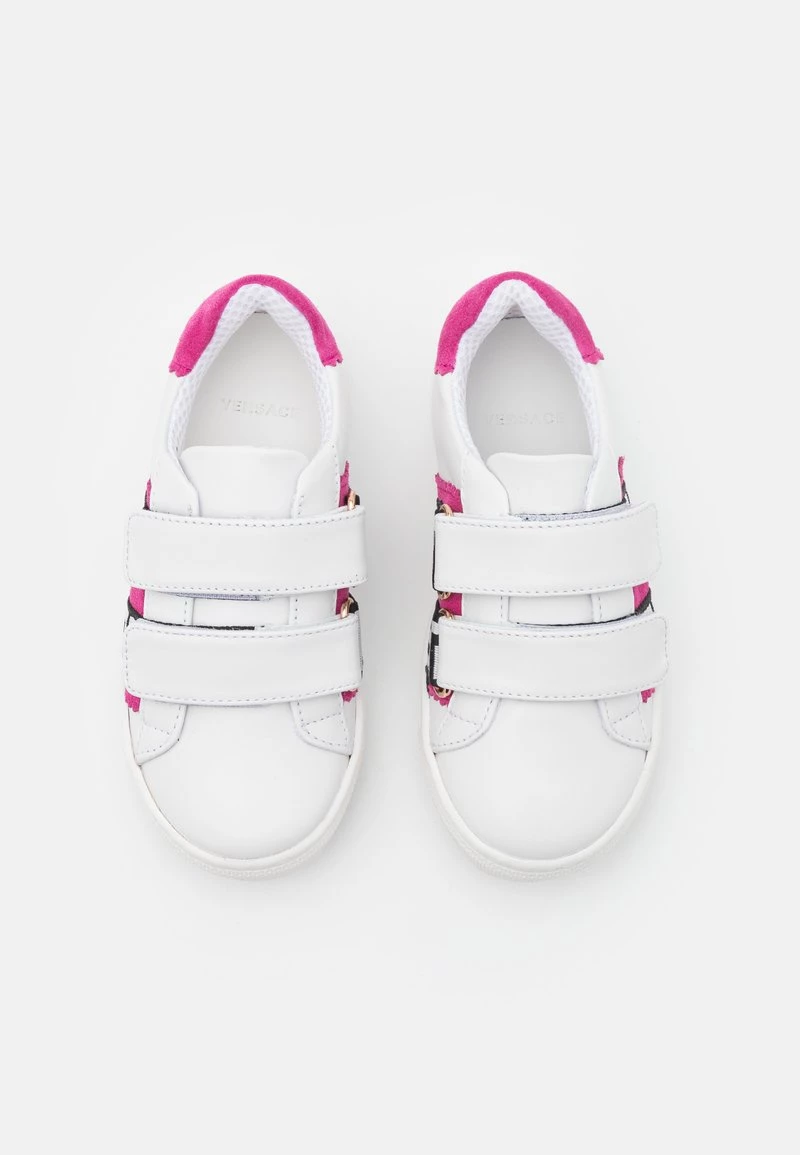 Versace UNISEX Baskets Basses White/ibiscus/gold 4 Versace UNISEX Baskets Basses White/ibiscus/gold – Image 4