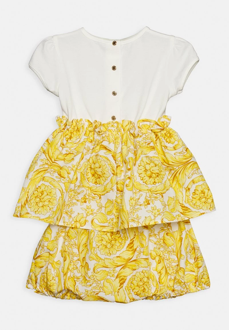 Versace DRESS BAROCCO KIDS LOGO Robe En Jersey Bianco/oro Enfant 2 Versace DRESS BAROCCO KIDS LOGO Robe En Jersey Bianco/oro Enfant – Image 2